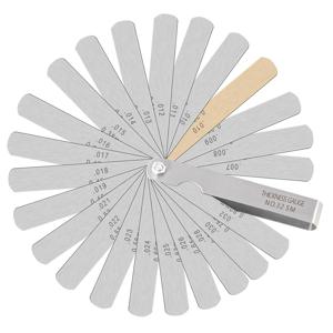 32 조각 필러 게이지 휴대용 내구성 다양한 사양 아크 스테인레스 스틸 필러 게이지 갭 게이지 거리 측정기