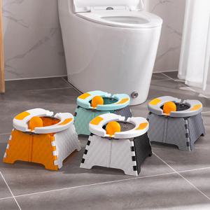 휴대용 변기 어린이 새로운 어린이 야외 여행 접이식 휴대용 자동차 청소 가방과 작은 화장실 아기 변기 훈련 좌석