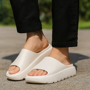 두꺼운 바닥 슬립 온 비치 샌들 여성용 다목적 야외 착용 부드럽고 편안한 EVA 코코넛 슬리퍼