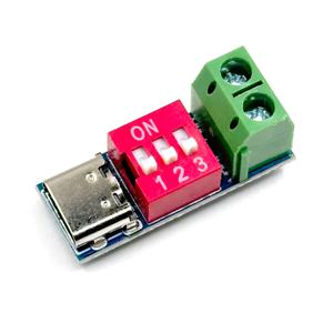 Type-C PD QC 트리거 5V~20V 다이얼 코드 조정 DC 전압 전원 모듈 다이얼 조정 전압 고속 충전 디코이 모듈