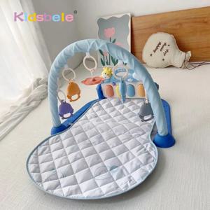 피아노가있는 아기 놀이 활동 체육관 교수형 딸랑이 소프트 패딩 배꼽 시간 매트 몬테소리 감각 학습 신생아 크리스마스 선물