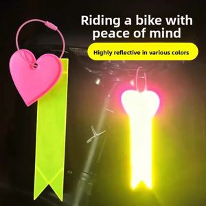 1개 자전거 반사 장식품, 산악 자전거 장식, 시트 리본, 야간 주행 경고 스트립, 배낭 펜던트