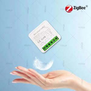 16A 미니 ZigBee 스마트 스위치 모듈 DIY 라이트 릴레이 차단기 지능형 라이프 앱 제어, 홈 오토메이션은 Alexa Google과 함께 작동합니다.
