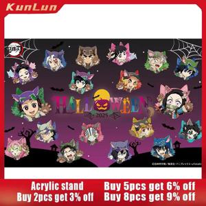 악마 킬러 일본 애니메이션 주변기기 할로윈 Q 버전 아크릴 스탠드 수집품 책상 장식품 친구를 위한 창의적인 선물 장난감