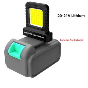 마키타, 밀워키, 디월트, 보쉬, 다이리롬붐 지푸 18V-21V 리튬이온 배터리용 전동공구 액세서리 LED 작업등