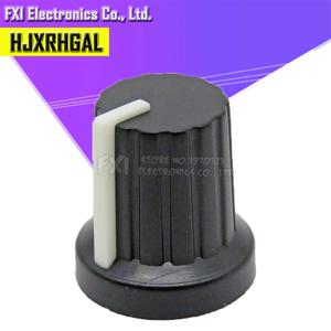 100Pcs 뜨거운 판매 6mm 샤프트 구멍 직경 플라스틱 스레드 널링 전위차계 손잡이 캡 wh148