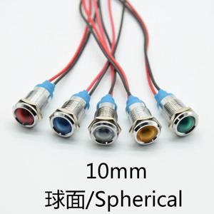 1pc 10mm 방수 경고 LED 금속 표시기 파일럿 라이트 신호 램프 6V 12V 24V 220V 기계 자동차 보트 작업 PC 전원 IP67