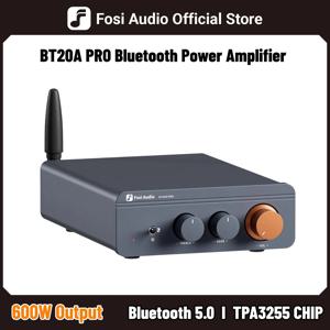 Fosi Audio TPA3255 Bluetooth 사운드 전력 증폭기 300W x2 홈 시어터 용 미니 HiFi 스테레오 클래스 D 앰프베이스 트레블