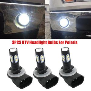 3PCS LED 헤드 라이트 150W 3600LM 6000K LED 전구 UTV 폴라리스 스포츠맨 300 400 450 600 700 800 850 500 550 570