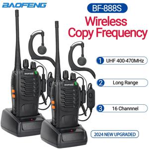2PCS 새로운 Baofeng BF-888S 프로 업그레이드 워키 토키 무선 복사 주파수 장거리 휴대용 BF888S 햄 양방향 라디오 사냥
