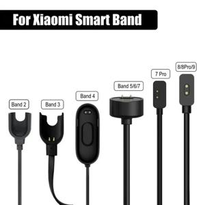 Xiaomi 스마트 밴드 용 충전 케이블 9 8Pro 8 Active 7 Pro 6 NFC 5 Mi 스마트 밴드 4 3 2 팔찌 USB 마그네틱 충전기