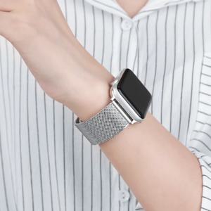 Apple Watch 밴드 용 스테인레스 스틸 밀라노 메쉬 스트랩 49mm 45 44 42 38 40mm iWatch 시리즈 용 금속 손목 팔찌 9 8 7 6 5 4 3