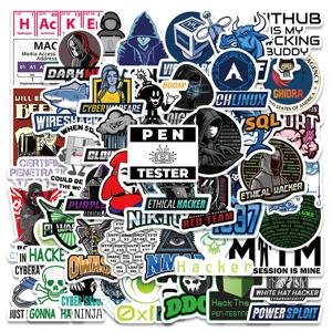 50PCS 해커 프로그래밍 네트워크 수하물 스케이트 보드 노트북 오토바이 장난감 헬멧 자동차 스티커에 대 한 멋진 스티커