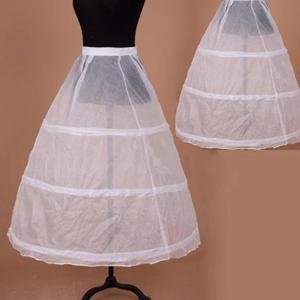 여성용 페티코트 3개 고리 흰색 언더스커트 웨딩 액세서리