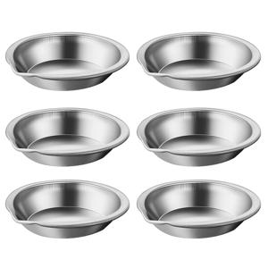 6개입 스테인리스 스틸 소형 원형 페인트 트레이, 아티스트용 수채화 물감 혼합 팔레트 트레이