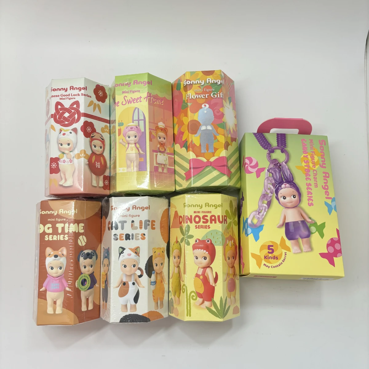 소니 엔젤 미니 피규어 익스클루시브 시리즈 고양이 꽃 선물 공룡 강아지 타임 일본 행운의 블라인드 박스 미스터리 박스