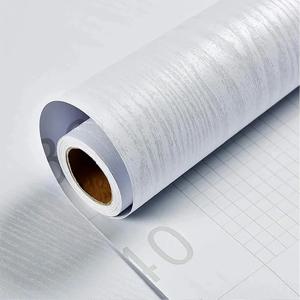 40cm 자체 접착 간단한 흰색 나뭇결 주방 거실 옷장 캐비닛 데스크탑 오래된 가구 혁신 색상 변경