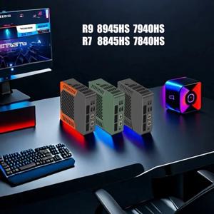 AMD 라이젠 9 8945HS 7940HS R7 8745HS 선풍기 미니 PC 윈도우 11 64G DDR5 1TB NVME Wifi6E BT5.3 포켓 컴퓨터 DP HD 2 * LAN RJ45
