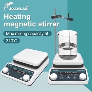 JOANLAB 핫 플레이트 마그네틱 교반기, 디지털 디스플레이 가열 온도 조절 마그네틱 믹서, 실험실 5L, 1500rpm