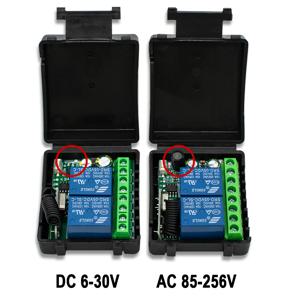 433MHz rf 원격 제어 DC 12V 24V 220V 2CH 릴레이 수신기 범용 차고 문 조명 LED 패너 모터 신호 전송