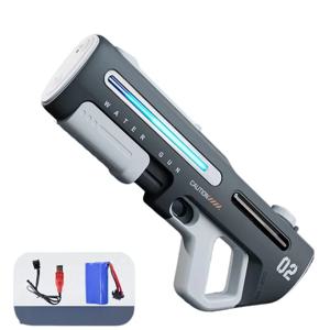 조명과 높은 전력 물총 장난감 자동 수동 흡수 물 권총 스프레이 블래스터 어린이를위한 야외 수영장 장난감 소년