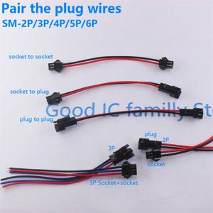 SM2.54 SM 2.54mm 피치 2P 3P 4P 5P 6P 남성 여성 플러그 잭 와이어 커넥터 22AWG 배터리 충전 케이블 어댑터 20CM/30CM