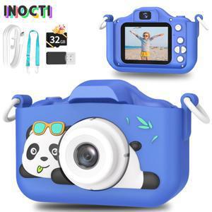 어린이 미니 카메라 만화 팬더 장난감 여자아이 남자아이 생일 선물 1080P HD 2인치 화면 32G SD 카드 녹화 라이프 카메라