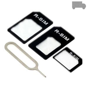 4 in 1 나노 SIM 카드를 마이크로 표준 어댑터로 변환하는 휴대폰 SIM 카드 어댑터, SIM 카드 니들 포함 범용 휴대폰 변환