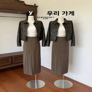 짧고 루즈한 여성용 가죽 재킷, 9월 파이브 스위트 드렁큰 브라운 커피 컬러 블록 아우터웨어, 가을 및 겨울용