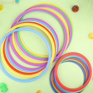 축구 속도 민첩성 훈련을 위한 10개 휴대용 야외 스포츠 격자 점프 링 재미있는 신체 운동 장비