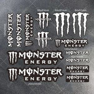 반사형 몬스터 에너지 스티커 로고 오토바이 연료 탱크 헬멧 자전거 자동차 데칼 키트 야마하 혼다 스즈키 가와사키 KTM BMW용