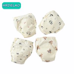 아기 기저귀 만화 동물 하마 사자 공룡 방수 기저귀 포켓 훈련 바지, 거즈 기저귀 학습 바지, 신제품