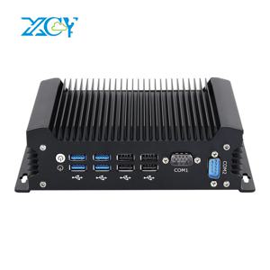 XCY 팬리스 IoT 산업용 미니 PC 인텔 코어 I5-1335U 2개 COM RS232 포트 2개 LAN 포트 8개 USB 포트 WiFi SIM 4G LTE 윈도우 10/11 리눅스 PXE WOL 지원