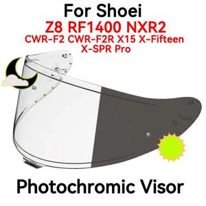 SHOEI Z8 RF1400 RF-1400 NXR2 헬멧용 광변색 바이저, 안경 스크린 실드, 앞유리 액세서리 부품, 자동 변색 렌즈