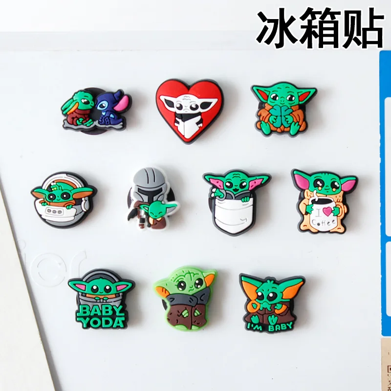 귀여운 요다 드로잉 보드 실리콘 장식 미니 냉장고 홈 장식 스티커 자석, 냉장고 기념품 화이트 보드 자석