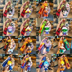 드래곤 볼 키 체인 PVC 만화 애니메이션 피규어 트렁크 손오공 피콜로 부우 베지터 액션 피규어 열쇠 고리 열쇠 고리 가방 펜던트