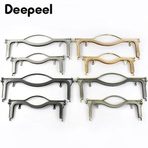 1/2Pcs Deepeel 20.5/27cm 금속 지갑 프레임 양각 핸드 풀 부품 지갑 가방 핸들 키스 걸쇠 잠금 DIY 하드웨어 액세서리