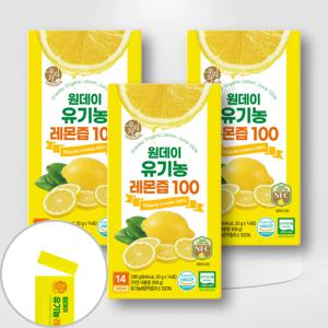송원 우리차 원데이 유기농 레몬즙 100% (20gx14포)x3박스