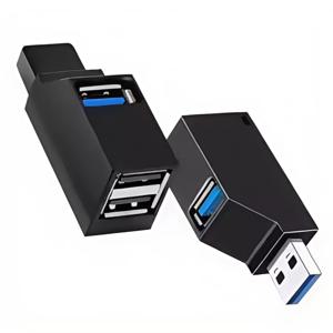 4포트 USB 3.0 허브 어댑터 - 5Gbps 고속 데이터 전송, 노트북, PC, 맥용 컴팩트 휴대용 디자인