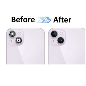 iPhone 14 15 Plus X XR XS 11 12 13 Mini Pro Max 용 후면 카메라 유리 렌즈 교체 (3M 스티커 및 수리 도구 포함)