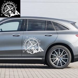 재미 있은 비닐 자동차 스타일링 데칼 60*50cm 자동 창 오토바이 장식 아트 디자인 오프로드 마운틴 나침반 자동차 스티커