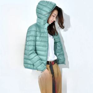 가벼운 슬림핏 숏 다운 자켓 여성용 후드 스탠드 칼라 플러스 사이즈 코트 가을 겨울 신상품 코튼 아우터웨어