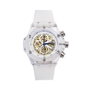 투명 쉘 패션 자동 할로우 달력, 남녀 학생 방수 커플 기계식 시계