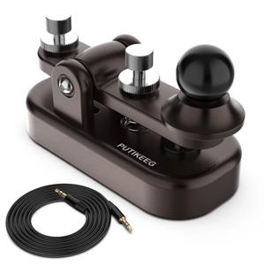 Putikeeg 모스 부호 직선 키, 모스 부호 단일 패들 키(갈색)