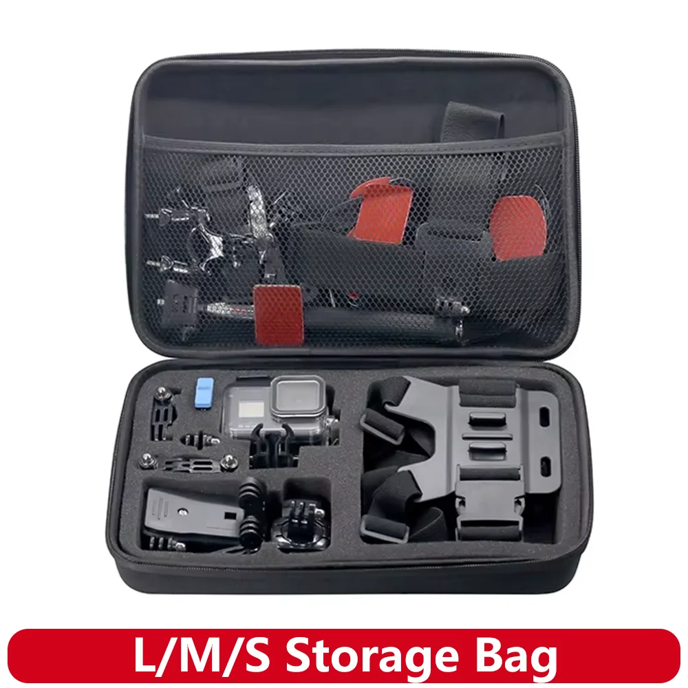 L/M/S 보관 가방 여행용 박스 케이스 고프로 히어로 13 12 11 10 9 8 SJCAM SJ4000 AKASO DJI 오스모 액션 카메라 액세서리용