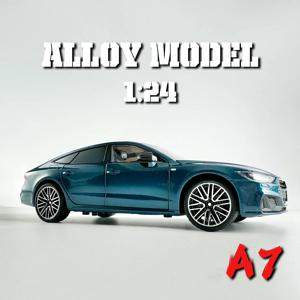 1:24 럭셔리 A7 합금 모델, 멋진 사운드와 빛, 절묘한 데스크탑 장식품, 자동차 모델 매니아를 위한 최고의 컬렉션