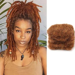 아프로 킨키 벌크 100% 인모 연장, 레게 더티 브레이드, 브라질 천연 크로셰 헤어 레게머리, 30 #