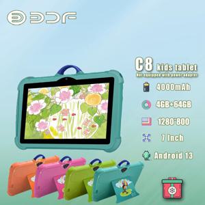 BDF 크리스마스 어린이 학습기, C8-7 인치, 4 코어, 4GB RAM, 64GB ROM, 안드로이드 13, 1280*800 해상도, 크리스마스 선물
