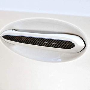 자동차 스타일링 외부 도어 핸들 스트립 장식 스티커 트림 BMW 5 시리즈 G30 G38 2018-2021 탄소 패턴 블랙-L49A