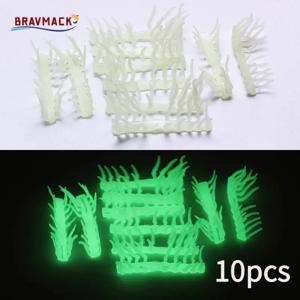 10 개 야광 나무 새우 발 나무 새우 액세서리 부드러운 고무 빛나는 미끼 가짜 미끼 액세서리.